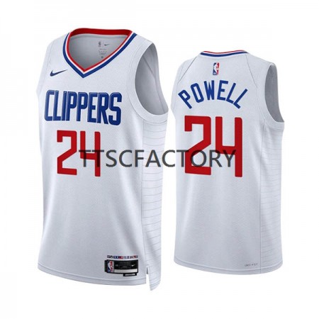 NBA Mænd Trøje Los Angeles Clippers Norman Powell 24 Nike 2022-23 Association Edition Hvid Swingman